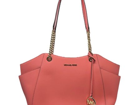 Jet Set Saffiano Leather Shoulder Bag By Michael By Michael Kors In Grapefruit, Size: Medium Supply