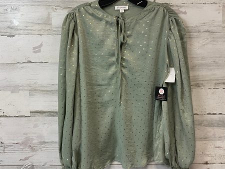 Blouse Long Sleeve By Blu Pepper In Grey, Size: M Online