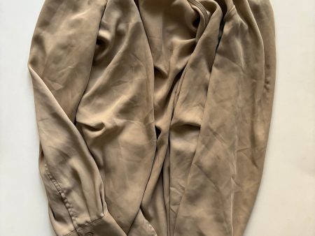 Blouse Long Sleeve By H&m In Tan, Size: S Discount