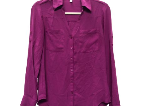 Blouse Ls By Express In Purple, Size:Xs Online