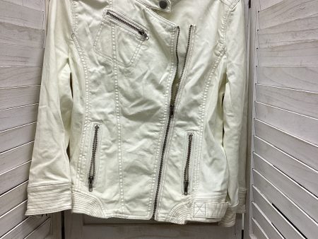 Jacket Denim By Loft In White, Size: 8 For Sale