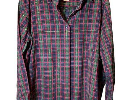 Blouse Long Sleeve By Bobbie Brooks In Plaid Pattern, Size: 4x Hot on Sale