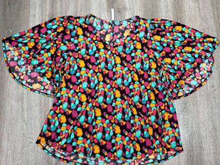 Blouse Short Sleeve By Dear Scarlett In Multi-colored, Size: Xl For Cheap