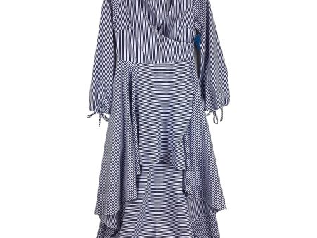 Dress Casual Maxi By Cmc In Blue & White, Size: M Online now