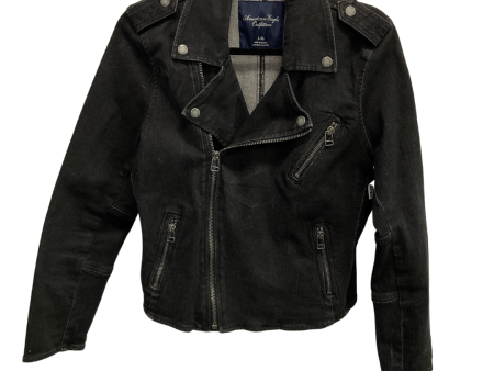 Jacket Denim By American Eagle In Black, Size: L on Sale