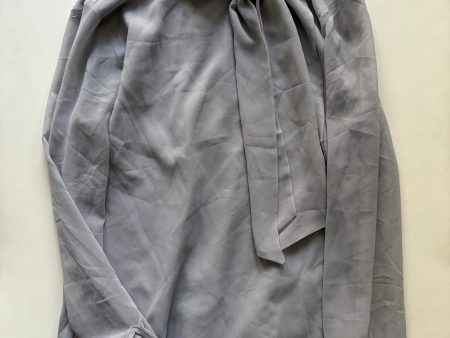 Blouse Long Sleeve By Ann Taylor In Grey, Size: Xs For Sale