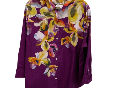 Top 3 4 Sleeve By Chicos In Purple, Size: Xl Online Sale