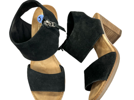 Sandals Heels Block By Toms In Black, Size: 5.5 For Cheap