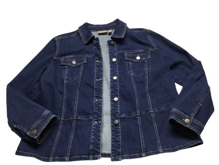 Jacket Denim By Chicos In Blue Denim, Size: Xl Online Hot Sale