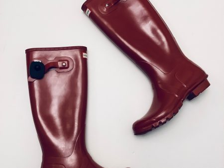 Boots Rain By Hunter In Red, Size: 10 Sale